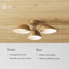 image:imageNathan James Artisan MidCentury Modern Flush Mount Ceiling Light Flush Mount Lighting Fixture for Kitchen or Living Room with Brass Accent Line Shade and Frosted Glass DiffuserVintaged Brass