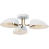 image:imageNathan James Artisan MidCentury Modern Flush Mount Ceiling Light Flush Mount Lighting Fixture for Kitchen or Living Room with Brass Accent Line Shade and Frosted Glass DiffuserBrass GoldWhite