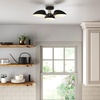 image:imageNathan James Artisan MidCentury Modern Flush Mount Ceiling Light Flush Mount Lighting Fixture for Kitchen or Living Room with Brass Accent Line Shade and Frosted Glass DiffuserBrass GoldBlack