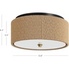 image:imageNathan James Artisan MidCentury Modern Flush Mount Ceiling Light Flush Mount Lighting Fixture for Kitchen or Living Room with Brass Accent Line Shade and Frosted Glass DiffuserLight BrownSeagrass