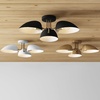 image:imageNathan James Artisan MidCentury Modern Flush Mount Ceiling Light Flush Mount Lighting Fixture for Kitchen or Living Room with Brass Accent Line Shade and Frosted Glass DiffuserBrass GoldWhite