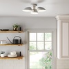 image:imageNathan James Artisan MidCentury Modern Flush Mount Ceiling Light Flush Mount Lighting Fixture for Kitchen or Living Room with Brass Accent Line Shade and Frosted Glass DiffuserBrass GoldWhite