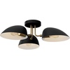 image:imageNathan James Artisan MidCentury Modern Flush Mount Ceiling Light Flush Mount Lighting Fixture for Kitchen or Living Room with Brass Accent Line Shade and Frosted Glass DiffuserBrass GoldBlack