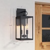 image:imageNathan James Ferris Outdoor Black Wall Sconce Light Fixture Porch Lantern for Exterior with Iron Frame and Clear Glass Shade BlackClear