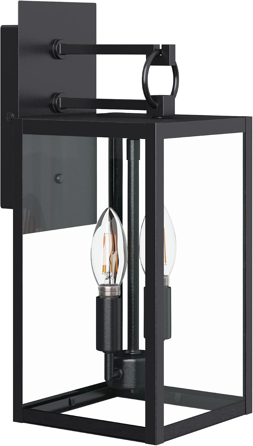 image:imageNathan James Zemi MidCentury Modern Indoor or Outdoor Decorative Wall Light Black Wall Sconce for Bedroom or Wall Mount Porch Light Matte BlackFerris Black