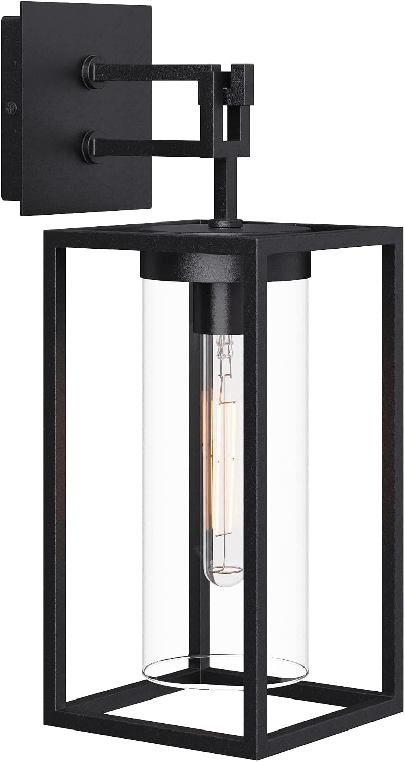image:imageNathan James Zemi MidCentury Modern Indoor or Outdoor Decorative Wall Light Black Wall Sconce for Bedroom or Wall Mount Porch Light Matte BlackSedona Black