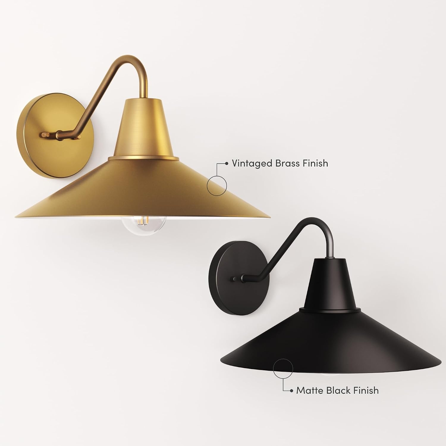image:imageNathan James Zemi MidCentury Modern Indoor or Outdoor Decorative Wall Light Black Wall Sconce for Bedroom or Wall Mount Porch Light Matte BlackZemi Black