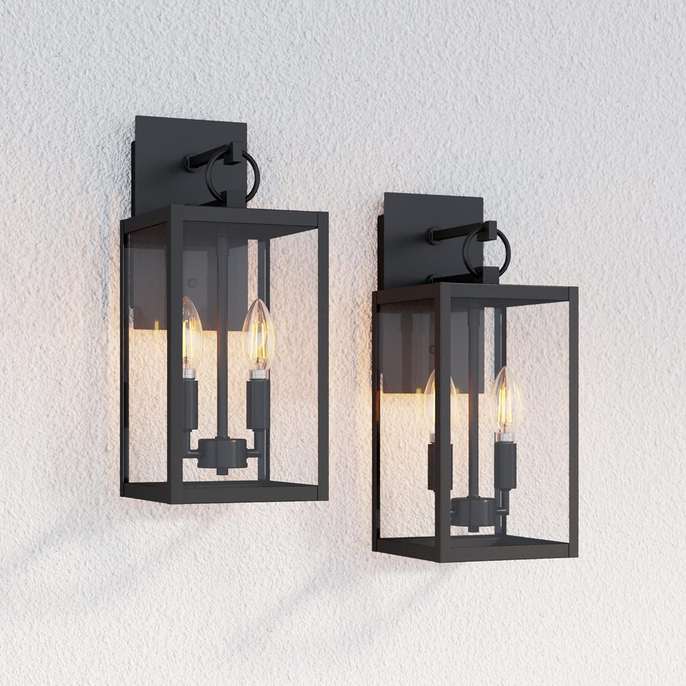 image:imageNathan James Zemi MidCentury Modern Indoor or Outdoor Decorative Wall Light Black Wall Sconce for Bedroom or Wall Mount Porch Light Matte BlackFerris Black