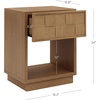 image:imageAndrew End Bedside or Side Table in Matte White Finish with Two Natural Rattan Drawers Doors for Storage and Brass Gold Accents for Living Room or Bedroom WhiteCaneGoldPaige Light Brown