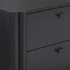image:imageAndrew End Bedside or Side Table in Matte White Finish with Two Natural Rattan Drawers Doors for Storage and Brass Gold Accents for Living Room or Bedroom WhiteCaneGoldBlack