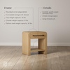image:imageAndrew End Bedside or Side Table in Matte White Finish with Two Natural Rattan Drawers Doors for Storage and Brass Gold Accents for Living Room or Bedroom WhiteCaneGoldBenjamin Light Brown