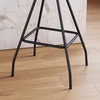 image:imageArlo Modern Backless Upholstered Kitchen Counter Bar Stool with DoubleLayered Saddle Seat and Black Metal Base BrownMatte Black Set of 2BrownBlack