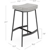 image:imageArlo Modern Backless Upholstered Kitchen Counter Bar Stool with DoubleLayered Saddle Seat and Black Metal Base BrownMatte Black Set of 2Feather GrayMatte Black