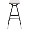 image:imageArlo Modern Backless Upholstered Kitchen Counter Bar Stool with DoubleLayered Saddle Seat and Black Metal Base BrownMatte Black Set of 2Light GreyBlack