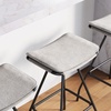 image:imageArlo Modern Backless Upholstered Kitchen Counter Bar Stool with DoubleLayered Saddle Seat and Black Metal Base BrownMatte Black Set of 2Light GreyBlack