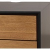 image:imageNathan James 32704 Harper MidCentury Oak Wood Nightstand with 2Drawers Small Side End Table with Storage BrownBlackBrown  Floating