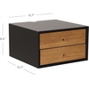 image:imageNathan James 32704 Harper MidCentury Oak Wood Nightstand with 2Drawers Small Side End Table with Storage BrownBlackBrown  Floating