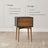 image:imageNathan James 32704 Harper MidCentury Oak Wood Nightstand with 2Drawers Small Side End Table with Storage BrownBlackBrown