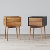 image:imageNathan James 32704 Harper MidCentury Oak Wood Nightstand with 2Drawers Small Side End Table with Storage BrownBlackBrown