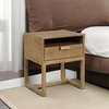image:imageNathan James 32704 Harper MidCentury Oak Wood Nightstand with 2Drawers Small Side End Table with Storage BrownLight Brown