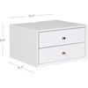 image:imageNathan James 32704 Harper MidCentury Oak Wood Nightstand with 2Drawers Small Side End Table with Storage BrownMatte White  Floating