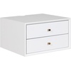 image:imageNathan James 32704 Harper MidCentury Oak Wood Nightstand with 2Drawers Small Side End Table with Storage BrownMatte White  Floating