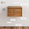 image:imageNathan James 32704 Harper MidCentury Oak Wood Nightstand with 2Drawers Small Side End Table with Storage BrownOak Brown  Floating