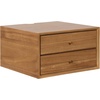 image:imageNathan James 32704 Harper MidCentury Oak Wood Nightstand with 2Drawers Small Side End Table with Storage BrownOak Brown  Floating