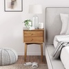 image:imageNathan James 32704 Harper MidCentury Oak Wood Nightstand with 2Drawers Small Side End Table with Storage BrownOak Brown