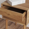 image:imageNathan James 32704 Harper MidCentury Oak Wood Nightstand with 2Drawers Small Side End Table with Storage BrownOak Brown