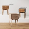 image:imageNathan James 32704 Harper MidCentury Oak Wood Nightstand with 2Drawers Small Side End Table with Storage BrownOak Brown
