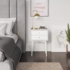 image:imageNathan James 32704 Harper MidCentury Oak Wood Nightstand with 2Drawers Small Side End Table with Storage BrownWhite
