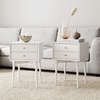 image:imageNathan James 32704 Harper MidCentury Oak Wood Nightstand with 2Drawers Small Side End Table with Storage BrownWhite