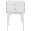 image:imageNathan James 32704 Harper MidCentury Oak Wood Nightstand with 2Drawers Small Side End Table with Storage BrownWhite