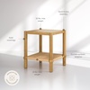 image:imageNathan James 33301 Hayes Solid Wood Nightstand Bedside End or Side Table in Light Brown Wood Finish amp Glass Top with Open Storage Shelf 18 in x 18 in x 22 inLight BrownSeagrass