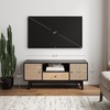 image:imageNathan James 74201 Bonnie Modern TV Stand Entertainment Cabinet Console with a Natural Wood Finish with Storage Doors for Living Media Room with Drawer Black OakRattan