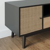 image:imageNathan James 74201 Bonnie Modern TV Stand Entertainment Cabinet Console with a Natural Wood Finish with Storage Doors for Living Media Room with Drawer Black OakRattan