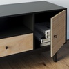 image:imageNathan James 74201 Bonnie Modern TV Stand Entertainment Cabinet Console with a Natural Wood Finish with Storage Doors for Living Media Room with Drawer Black OakRattan