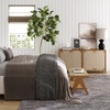 image:imageNathan James Aerie Rustic Wood Cabinet Boho Living Room Storage Cabinet with Seagrass Door Panels and Solid Wood Legs Light Brown