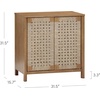 image:imageNathan James Aerie Rustic Wood Cabinet Boho Living Room Storage Cabinet with Seagrass Door Panels and Solid Wood Legs Light Brown