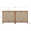 image:imageNathan James Aerie Rustic Wood TV Stand Boho Living Room Storage Cabinet with Seagrass Door Panels and Solid Wood Legs Light Brown Set of 2