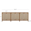 image:imageNathan James Aerie Rustic Wood TV Stand Boho Living Room Storage Cabinet with Seagrass Door Panels and Solid Wood Legs Light Brown Set of 3