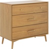 image:imageNathan James Andrew 3Drawer Rattan Dresser or Boheminan Living Room Storage Cabinet with Natural Rattan Accent and Metal Legs Light OakBlackHarper Brown