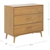 image:imageNathan James Andrew 3Drawer Rattan Dresser or Boheminan Living Room Storage Cabinet with Natural Rattan Accent and Metal Legs Light OakBlackHarper Brown