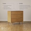 image:imageNathan James Andrew 3Drawer Rattan Dresser or Boheminan Living Room Storage Cabinet with Natural Rattan Accent and Metal Legs Light OakBlackHarper Brown