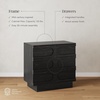 image:imageNathan James Andrew 3Drawer Rattan Dresser or Boheminan Living Room Storage Cabinet with Natural Rattan Accent and Metal Legs Light OakBlackIris Black Oak
