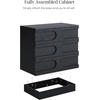 image:imageNathan James Andrew 3Drawer Rattan Dresser or Boheminan Living Room Storage Cabinet with Natural Rattan Accent and Metal Legs Light OakBlackIris Black Oak