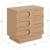 image:imageNathan James Andrew 3Drawer Rattan Dresser or Boheminan Living Room Storage Cabinet with Natural Rattan Accent and Metal Legs Light OakBlackIris Raw Oak