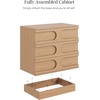 image:imageNathan James Andrew 3Drawer Rattan Dresser or Boheminan Living Room Storage Cabinet with Natural Rattan Accent and Metal Legs Light OakBlackIris Raw Oak