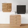 image:imageNathan James Andrew 3Drawer Rattan Dresser or Boheminan Living Room Storage Cabinet with Natural Rattan Accent and Metal Legs Light OakBlackIris Raw Oak